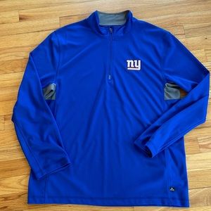 NY Giants NFL Apparel Lightweight Quarter Zipped pullover